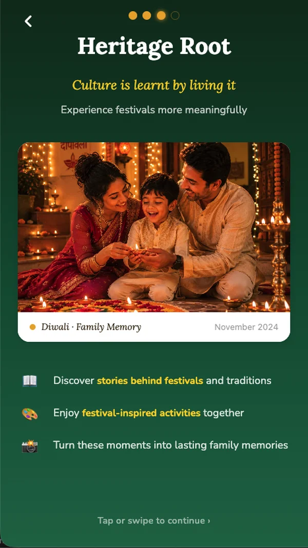 Heritage Root — culture is learnt by living it